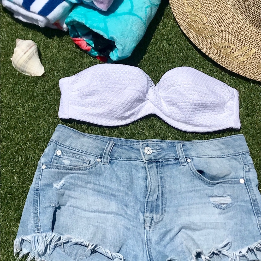 White Eyelet Victoria’s Secret Bikini Top